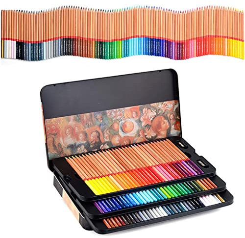 Zeichenstift, Schule, Büro, professionelles Zeichnen, farbig, Aquarell, Ölfarbenstifte, Set, Künstlerbedarf, Farben, Schreibwaren, Holzskizzenstift (Farbe: A, Größe: 24 Farben) (A 48 Farben) (A 1