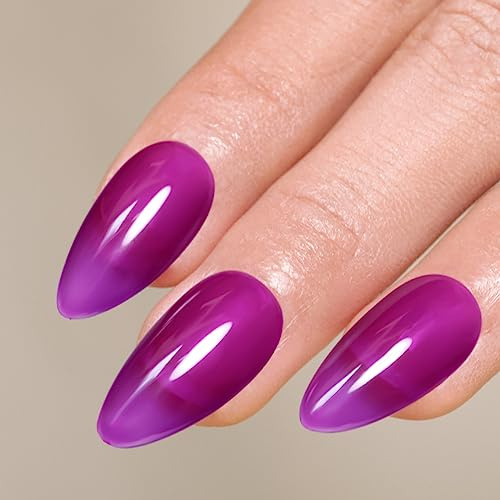 Imtiti Gel Nagellack,1 Stück0,5 fl oz Klar Neon Lila Gel Nagellack Farbe Soak Off Gel Polish Nagel Kunst Maniküre Salon DIY Nagel Lampe Gel Nagel Design