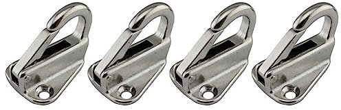 Surakey Edelstahl Fenderhaken Boot, 4 Stück Marine Grade Edelstahl 316 Silber Haken Schnapphaken Fenderhalter Bootsfeder Kotflügelhaken Marine Hardware Boot Zubehör Werkzeug für Marine Wohnmobile