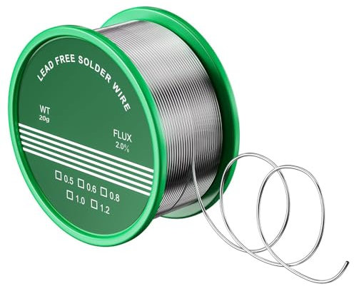 Lötzinn 1mm 20g, Lötzinn Bleifrei mit Kolophonium kern, Lötzinn mit Flussmittel, Solder Wire, Lötdraht für die Reparatur und den Heimwerker von Elektronischen Elektrischen Lötkomponenten