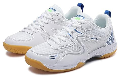 ForceRoute Badmintonschuhe,Squashschuh,Volleyball-Pickleball-Turnschuhe,Unisex,Herren,Damen,Leichte,Atmungsaktive,für Verschiedene Fitness Sport,Tennis-Squash,Outdoor Fitness,Hallen Fitnessschuhe