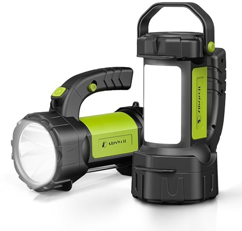 AlpsWolf Camping Lantern Rechargeable, 2 Pack Same LED Flashlight Spotlight Lantern with 800LM, 3600 mAh, Portable Bright Camping Light for Emergency Hurricane, Outdoor Hiking Power Outages