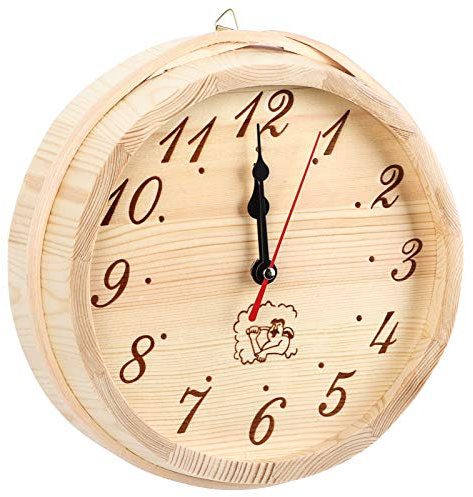 SUNGOOYUE Horloge de Sauna Antirouille, Pratique, Murale, Portable, en Bois de Pin, pour la Maison