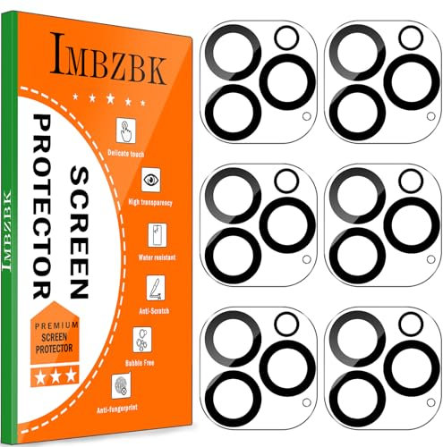 IMBZBK 6 Piezas Protector Camara para iPhone 16 Pro Max y iPhone 16 Pro Protector de Lente de Cámara Pantalla Cristal Vidrio Templado Accesorios, Funda Amistos