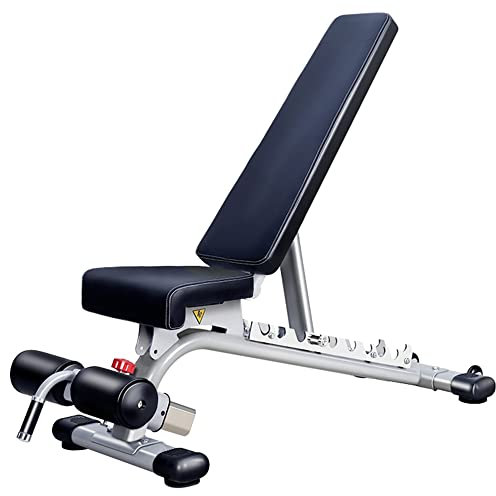 GLJTUO Hantelbank, Verstellbare Professionelle Trainingsbank, Mehrzweck-Trainingsbank, Schrägbank Für Das Ganzkörpertraining Und Krafttraining Im Heim-Fitnessstudio, Tragkraft (150x46x70cm)