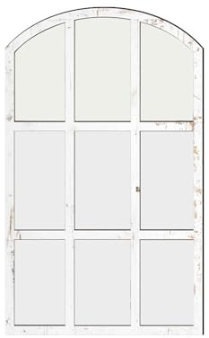 Fenteer Specchio per Finestra ad Arco Specchio per Finestra Imitazione Specchio Decorativo a Parete, Bianco