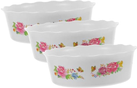 FUNOMOCYA Lot De 3 Pots De Fleurs Décoratifs pour Plantes Hydroponiques Drainage pour La Maison Et Le Jardin