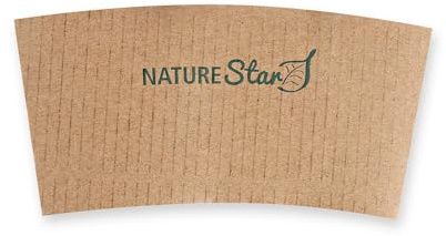 FRANZ MENSCH 1000 Stück NATUREStar Bechermanschette | Pappe, braun, Ø: 9cm, H: 6cm, Karton, Bechermanschette, Becher-Jacket aus Pappe