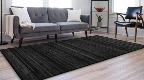 CASAbella Tappeto in bambù, Antiscivolo, Igienico, Lavabile, 50x75, 50x110, 50x180, 50x240, Verde, Marrone, Acquamarina, Arancio, Nero. Mod. MARACAS (Nero, cm 120x180)