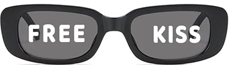 Mr. Gadgets Occhiali da Sole Divertenti con Scritte – Modelli FIGA & FREE KISS – Stile Retrò Unisex – Idea Regalo Ironica per Feste, Eventi, Addio al Celibato/Nubilato,Discoteca
