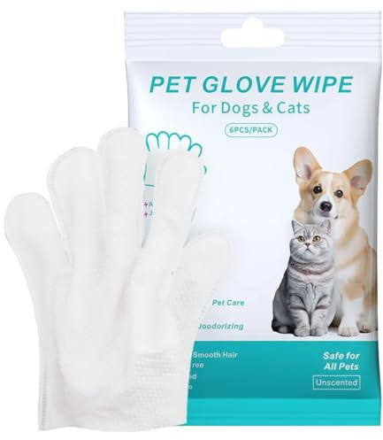 DOKRIN Prodotti per rimozione peli per cani 1 Guanto per la Pulizia degli Animali Domestici, Adatto a Cani e Gatti (Muso, Orecchie, Occhi, Zampe), per la Cura Quotidiana e i Viaggi