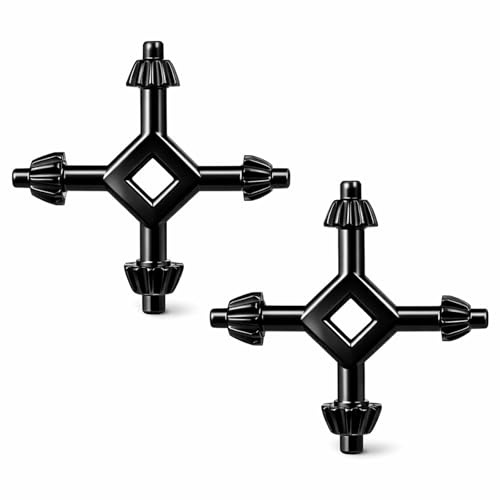2 Pcs Drill Chuck Key, 1/4 3/8 1/2 Sizes Drill Chuck Key 4 in 1 Wrench for Electric Drills Press Power Tool Chucks Replacement