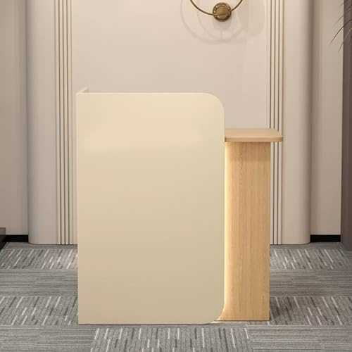 YNAYGDIUGD Mostrador de Recepción con iluminación LED,Mostrador Tienda Caja Mesa, Recepción Estética, con Cajón con Cerradura Mostradors de Venta Pequeño Mostradors de Tienda