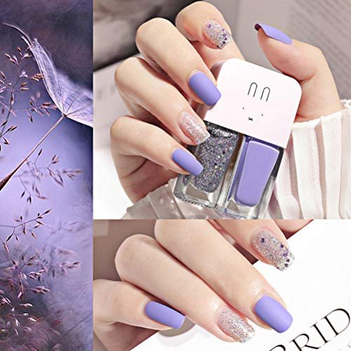 Chiyyak Högkvalitativt Andningsbart Nagellack Glänsande 2 Färger Set för Fantastiska Naglar och Enkel Applicering Oljigt 6 Ml X 2 (B7)