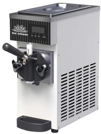 Macchina Crema Gelata Professionale da Banco, Mantecatore Crema Gelata Soft Compatto Monorapido, Sorbettiera Elettrica Automatica in Acciaio Inox, Resa 4-5L/H per Ristorante