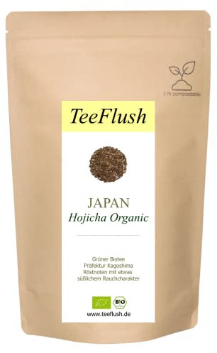 Houjicha Tee Bio, Grüner Tee, Japan/Präfektur Kagoshima, 500g, Ernte 2024, Tasse: Röstnoten mit etwas süßlichem Rauchcharakter
