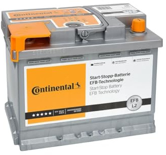 CONTINENTAL Starterbatterie EFB 60Ah 640A L2 2800012038280 12V, 60Ah, 640A, | Kompatibel mit: ABARTH 124 Spider, 500 / 595 / 695, 500C / 595C / 695C, GRANDE PUNTO, PUNTO, PUNTO EVO, ALFA ROMEO 147, 156