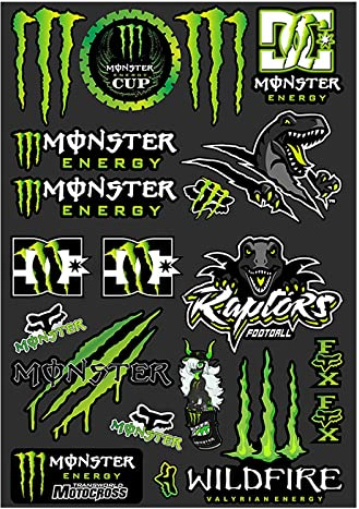 DINGFENG Autocollants de Moto Cool, Moto Autocollants Sponsor | Ensemble Autocollants Sport, Autocollant, VTT Autocollant, pour des Motos Tout-Terrain, des Casques et des Skateboards