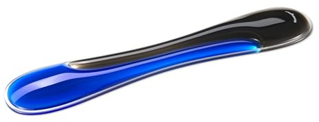 Kensington Repose-poignet pour clavier Slim Duo Gel, 490 x 95 x 18mm, support ergonomique pour les tensions et l'inconfort des poignets, convient aux claviers à profil bas, noir/bleu (K62441WW)