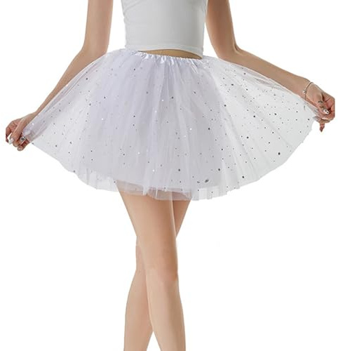 AffeGifts Tutu Gonna in Tulle 3 Strati Con Fodera Confortevole per Ballet Danza Costume Party Halloween