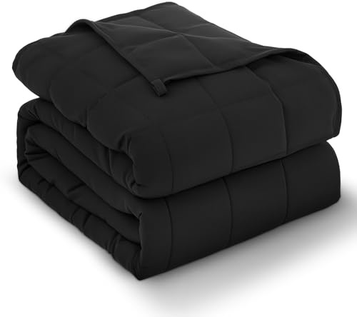 Weighted Blanket for Adults 15lbs, Queen Size Heavy Blanket for 125-180lbs, Weighted Throw Blanket with Premium Glass Beads, Soft Thick Blanket for Adult All-Season, 60 x 80 inches, Black