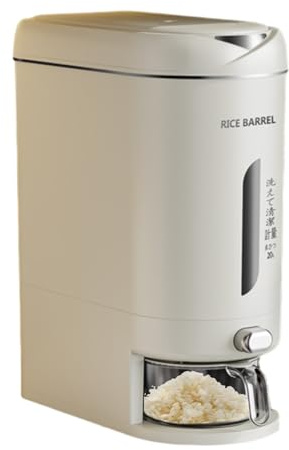 Distributeur de riz – Stockage hermétique, récipient à céréales | Seau à céréales domestique 10 L 20 L, organisateur alimentaire résistant à l'humidité, grand distributeur scellé pour cuisine, garde-m
