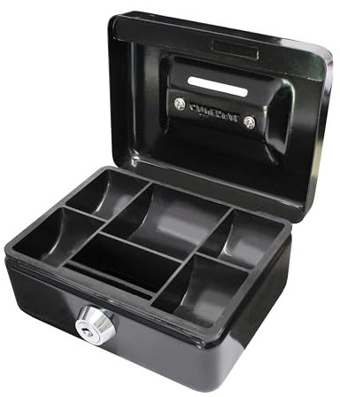 Cathedral Geldkassette ( 4 (12.5 cm), Zylinderschloss mit 2 Schlüsseln) schwarz