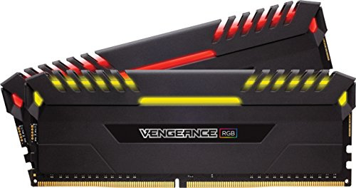 Corsair Vengeance RGB - Kit de Mémorie Enthousiaste (16Go (2x8Go), DDR4, 2666MHz, C16, XMP 2.0) - Noir
