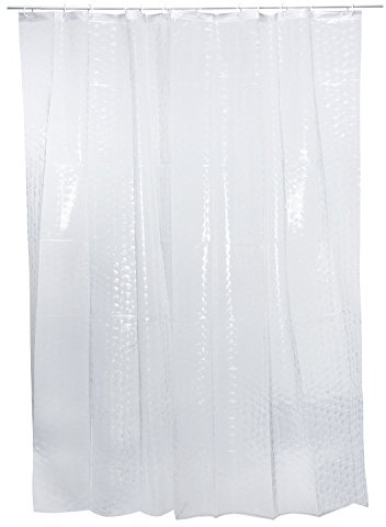 GOODS+GADGETS® Duschvorhang 180x200, Anti-Schimmel 3D Badvorhang PEVA | Verhindert Schimmel, 100% wasserdicht, halb-transparenter Badewannenvorhang aus PEVA, 180x200 cm, inklusive Duschringe