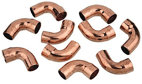 Kupfer-Lötfitting 90° Bogen 1 Muffe 22mm 10Stk.