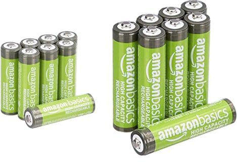 Amazon Basics - Batterie AA ricaricabili + Amazon Basics - Batterie AAA ricaricabili