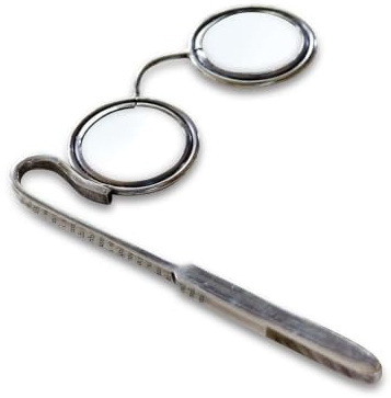 LOBERON Lupe Robert, silber | nostalgisches Design, Lesehilfe, Vintage-Look, Weihnachten, Geschenkidee, Messing, Glas