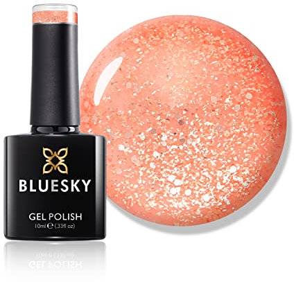 Bluesky Gel Polish, Of Quartz I Love You, Platinum19, Gel auflösbarer Nagellack, Schimmer, Glitzer, Rosa, Pastel, 10 ml, Platinum19, orange, coral orange, shimmer, PEACH, coral peach