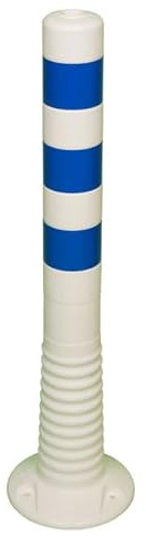 Postes flexibles de tránsito – Elasto (30 – 100 cm, diferentes colores), 750mm, blanco y azul, 1