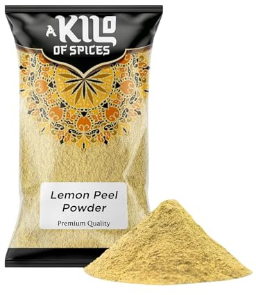 A Kilo of Spices Polvere di scorza di limone, 1 kg, per capelli naturali e maschere per il viso, favorisce la crescita dei capelli morbidi e lisci, cura della pelle di alta qualità, pura e naturale,