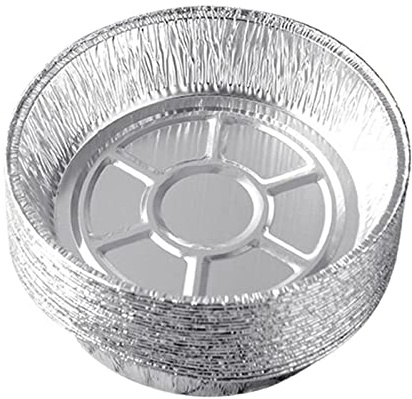 50 Stück Aluschalen, Aluminiumfolie Pfannen, Tropfschalen Grillschalen, 9 Zoll Aluschalen Ohne Deckel Grill Aluschalen Tropfschalen Grillschale Für Backen, Dämpfen, Kochen, Aufbewahren, Einfrieren