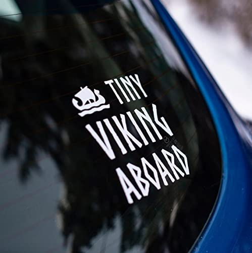 myrockshirt Mini Wikinger an Bord Tiny Viking 15 cm Aufkleber Autoaufkleber Freie Farbwahl Profi Qualität