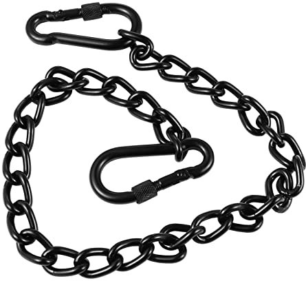 UPKOCH Edelstahl Schaukelkette Schwarz Clip Abschleppwagen Zubehör Schaukel Set Zubehör Schaukel Kette Hängesessel Kette Krawatte Kette Hängematte Schaukel Aufhänger