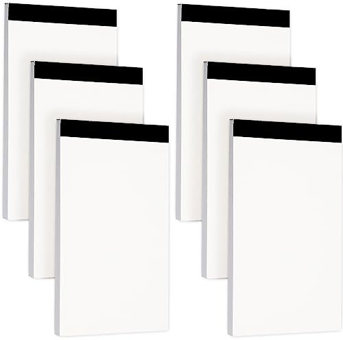 Amaxiu Blanko Notizblöcke, 6 Stück, 7.5 x 12.5 cm, 300 Blatt Notizblock leere Notizblöcke für die tägliche Planung kleiner Schreibblock Mini Notizbuch Nachfüllungen für Notizen und Erinnerungen