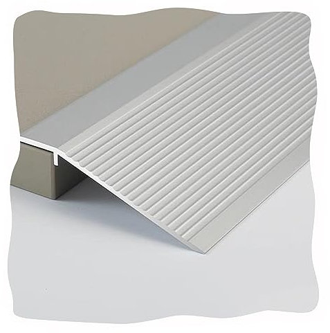 COKYIS Übergangsleiste Türschwelle Bodenleiste Aluminium Teppichkantezierleiste Höhenausgleich 20-30mm Übergangsschiene rutschfest Schwellenleiste Silber (Size : 1pc)