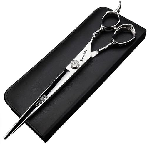 Professionell 15 cm frisörsax japansk 440 C koboltlegering stål hårsaxar för frisörer skärning uttunning (20 cm platt sax)