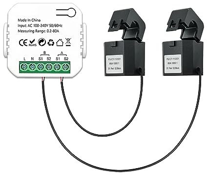 Wifi Misuratore di energia intelligente Sistema fotovoltaico solare Consumo di produzione di energia Misuratore di monitoraggio bidirezionale Controllo dell'app del telefono mobile Monitor di potenza