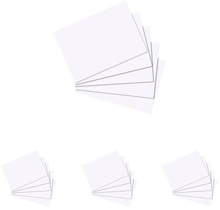 Herlitz Karteikarten A7 blanco VE:100 Stück weiß (Packung mit 4)