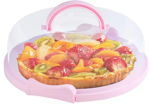 EWAFILU Kuchen- und Käsekuchenträger für bis zu 27,9 cm große Kuchentorte, runder Cupcake-Kuchenhalter für Muffins, Kekse, Lebensmittelbehälter
