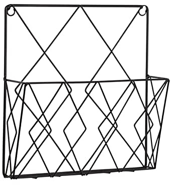 KAKASEA Eisendraht-Sammlung für Koffer, Wandhalterung, Aktenhalter, Metall, Zeitschriftenhalter, Metall, für Zuhause, Schule, Wohnheim, Organizer, Zubehör, Wand, Zeitschriftenhalter, Metall,