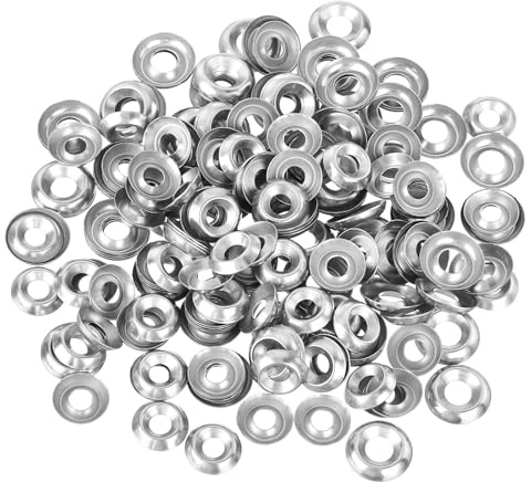QUARKZMAN 200 Pièces en Acier Inoxydable 304 Rondelle de Coupe Fraisée, Rondelles de Finition Fraisées #6/#8 pour Boulon à Vis