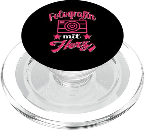 Fotografin mit Herz Kamera Fotografieren Fotografie Fotograf PopSockets PopGrip für MagSafe