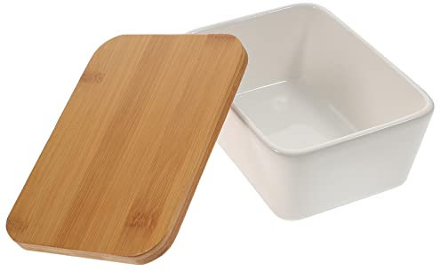 Cabilock Caja De Cerámica Para Mantequilla Recipiente Con Tapa Vajilla Para Hogar