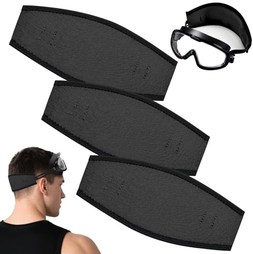YEAMLTE Maskenband Taucherbrille, 3 PCS Tauchmaskenbands, Maskenband Neopren, Taucherbrille Band Neopren, Wasserdicht Maskenbands, Taucherbrilles Stoffband zum Schnorcheln, Tieftauchen (B)