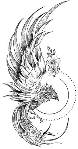 5 PCS Phoenix Herbal Tattoo sticker mat beau homme femme semi - permanent bras